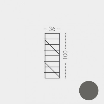Estructura 100 x 36 cm Gris Antracita (RAL 7022)