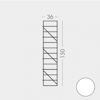 Estructura 150 x 36 cm Blanco (RAL 9002)