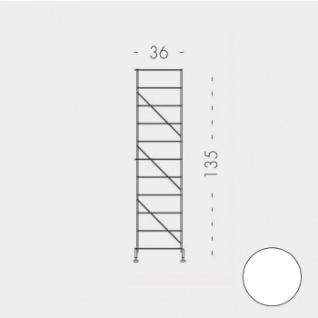 Estructura 135 x 36 cm Blanco (RAL 9002)