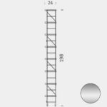 Estructura 198 x 24 cm - Cromado