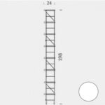 Estructura 198 x 24 cm - Blanco (RAL 9002)