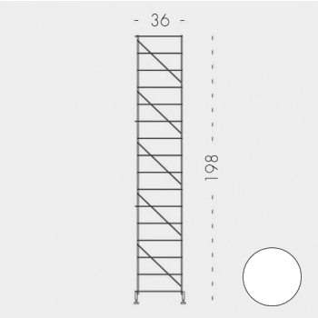 Estructura 198 x 36 cm Blanco (RAL 9002)
