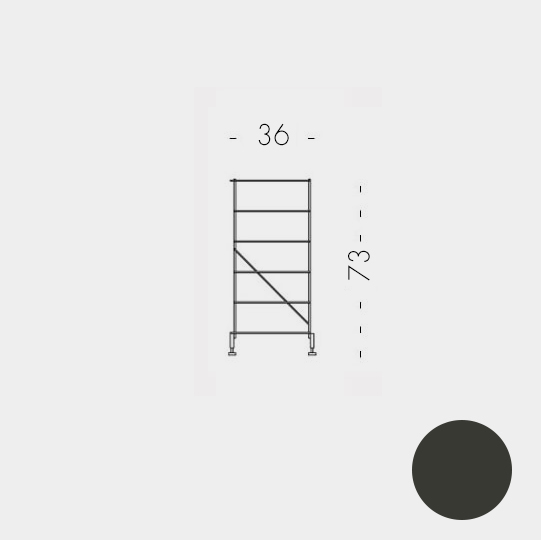 Estructura 73 x 36 cm Negro (RAL 9004)