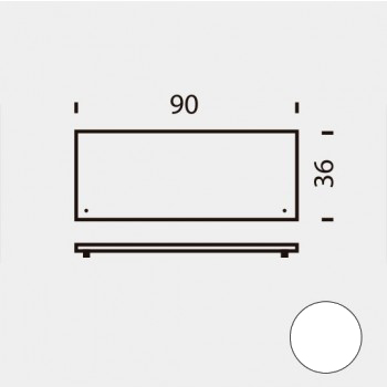 Tapa Contenedor 90 cm Blanco (RAL 9002)