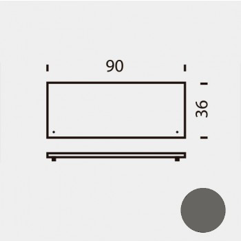 Tapa Contenedor 90 cm Gris Antracita  (RAL 7022)