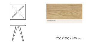 Roble 700 x 700 x 750 mm +2.301,42 €