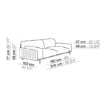 Sofá 2100 mm Cowhide 9.632,81 €