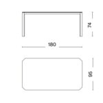 An: 1800 x P: 950 x Al: 740 mm 7.707,70 €
