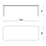 An: 2400 x P: 950 x Al: 740 mm 7.707,70 €