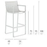 Taburete Respaldo Alto y Brazos +1.160,00 €