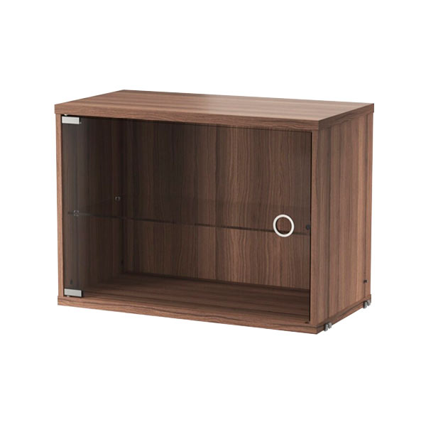 Armario Vitrina Puerta Batiente 58x30x42 Nogal