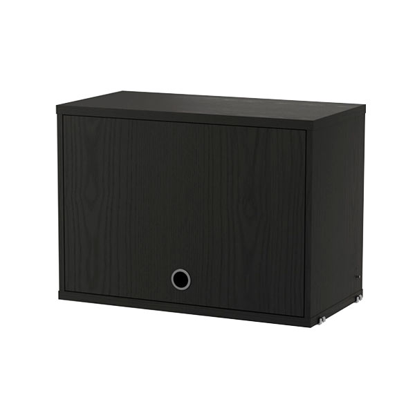 Armario Puerta Abatible 58x30x42 Fresno Teñido Negro
