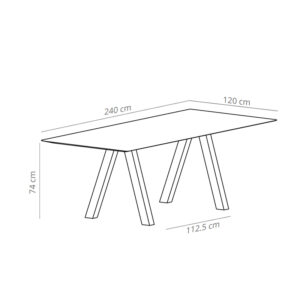 2400 x 1200 mm