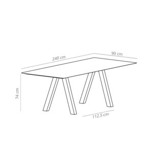2400 x 900 mm