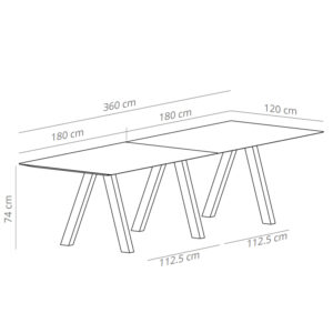Doble 3600 x 1200 mm