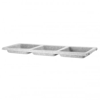 Estante Bowl Felt 78x30x7 Gris Claro