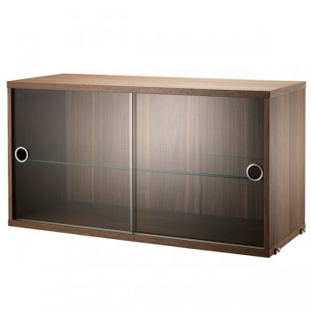 Armario Vitrina 78x30x42 Nogal
