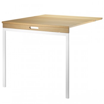 Mesa Plegable 78x30/96x71 Roble - Blanco