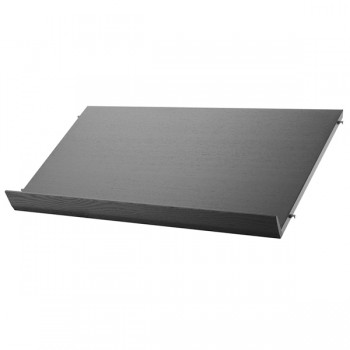 Estante Revistero 78x30 Fresno Teñido Negro