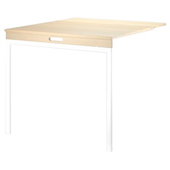 Mesa Plegable 78x30/96x66 Abedul - Blanco ER