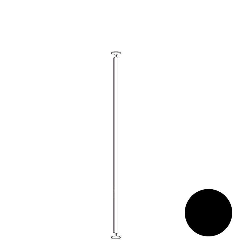 Al: 2310 mm (+ 100 mm, pies a suelo y techo ajustables) - Negro