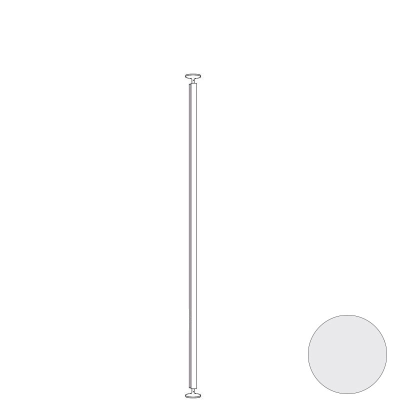 Al: 2560 mm (+ 100 mm, pies a suelo y techo ajustables)  - Blanco
