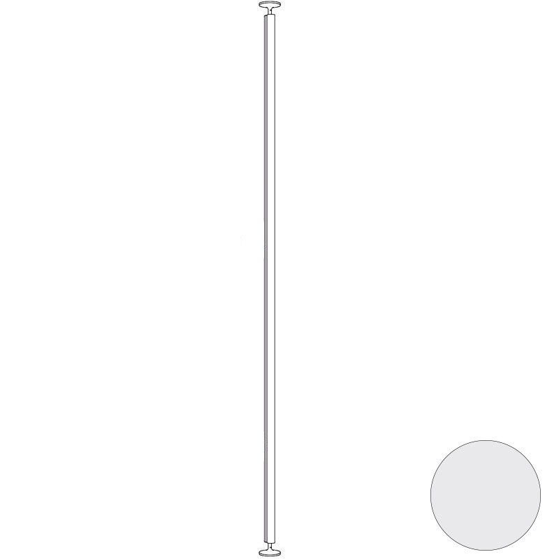 Al: 3756 mm (+ 100 mm, pies a suelo y techo ajustables)  - Blanco