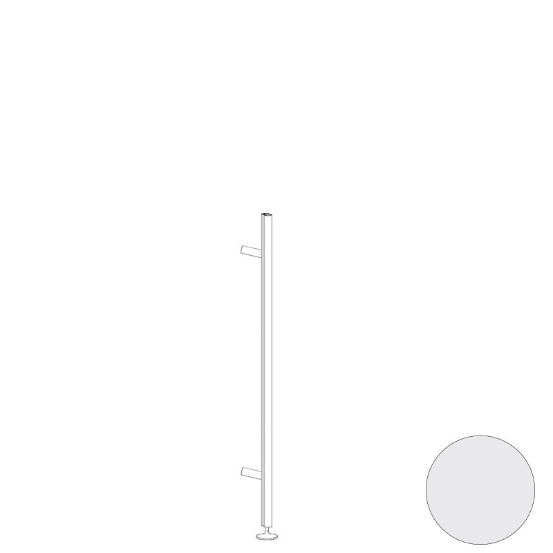 Al: 1750 mm (+ 50 mm, pie a suelo ajustable) - Blanco
