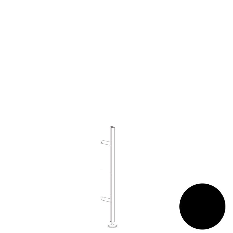 Al: 750 mm (+ 50 mm, pie a suelo ajustable) - Negro