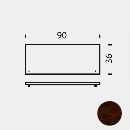 Tapa Contenedor 90 cm Nogal