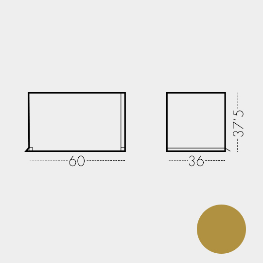 Contenedor 60 cm Ocre (RAL 1024)