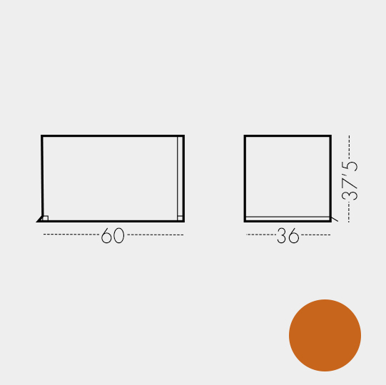 Contenedor 60 cm Naranja (RAL 2001)