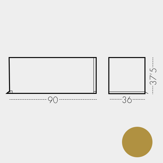 Contenedor 90 cm Ocre (RAL 1024)