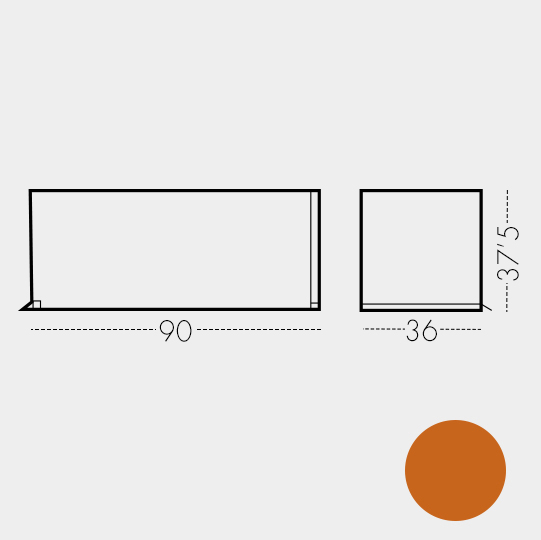 Contenedor 90 cm Naranja (RAL 2001)