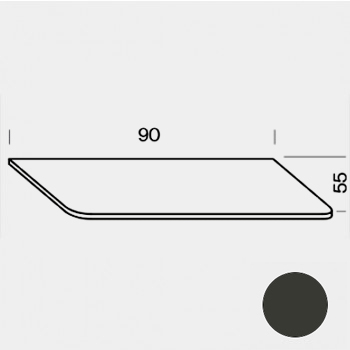 Escritorio 90 x 55 cm DM Negro (RAL 9004)