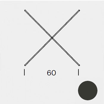 Tirantes Sujeción 60 cm Negro (RAL 9004)