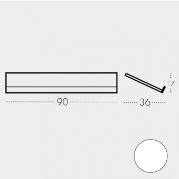 Estante 90 cm Blanco (RAL 9002)