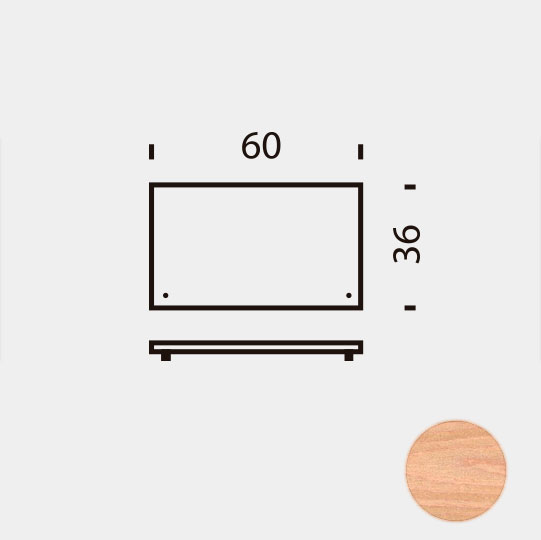 Tapa Contenedor 60 cm Roble