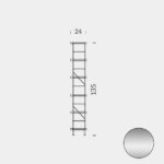 Estructura 135 x 24 cm - Cromado