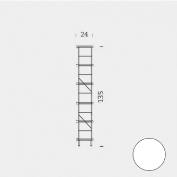 Estructura 135 x 24 cm - Blanco (RAL 9002)