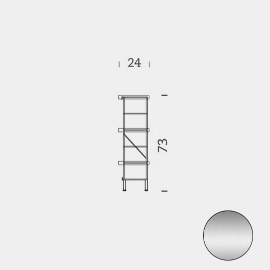 Estructura  73 x 24 cm - Cromado