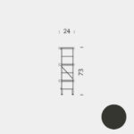 Estructura  73 x 24 cm - Negro (RAL 9004)