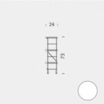 Estructura 73 x 24 cm - Blanco (RAL 9002)