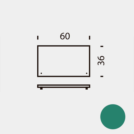 Tapa Contenedor 60 cm Verde (RAL 6000)