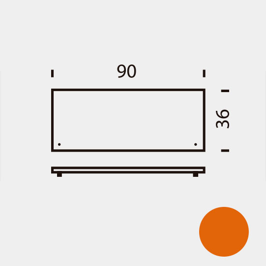 Tapa Contenedor 90 cm Naranja (RAL 2001)