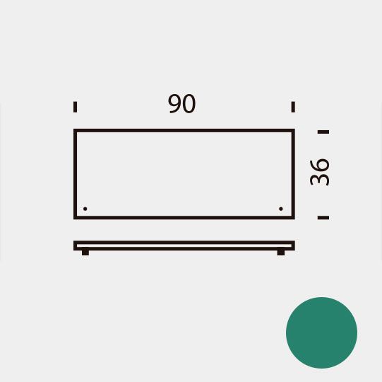 Tapa Contenedor 90 cm Verde (RAL 6000)