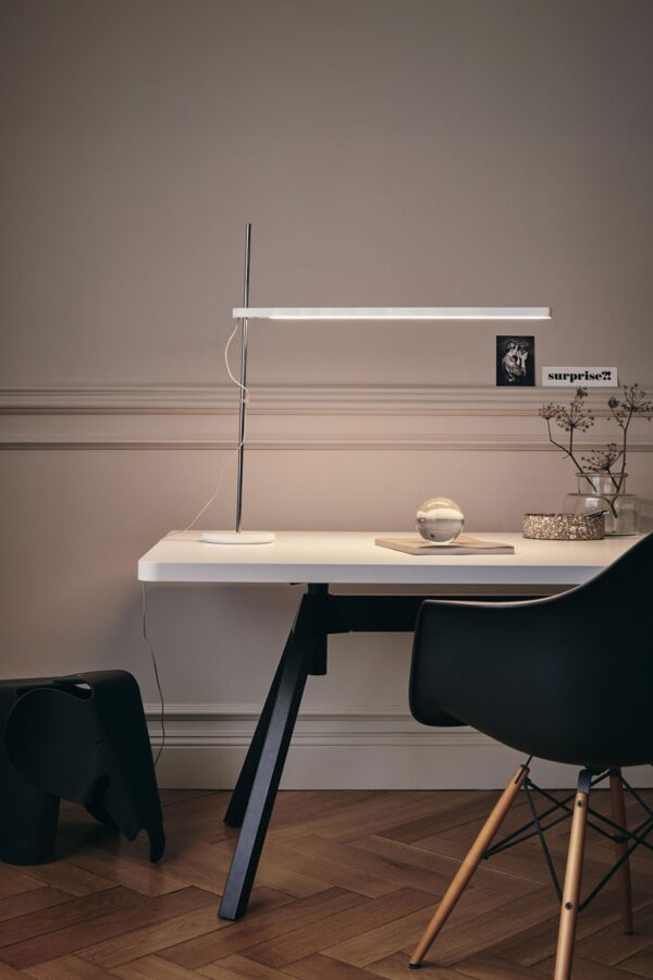 Lámpara Talak Table Cromo / Blanco ER
