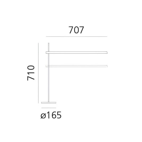 Lámpara Talak Table Cromo / Blanco ER