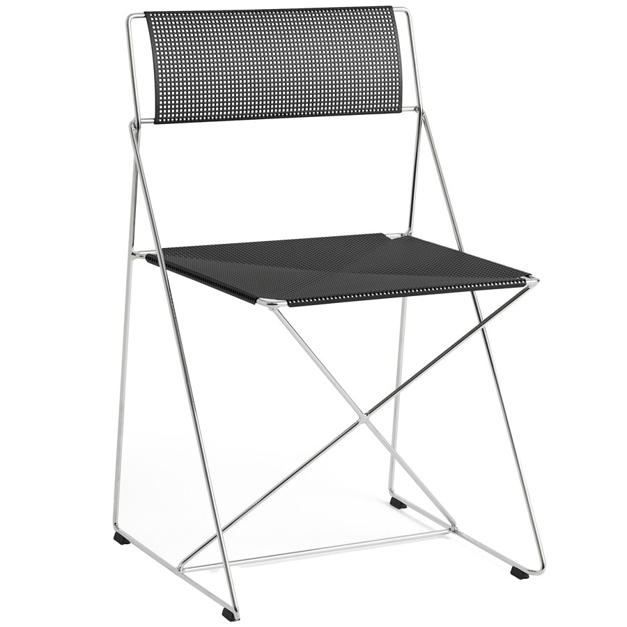 Silla  X-Line Cromado / Negro ER