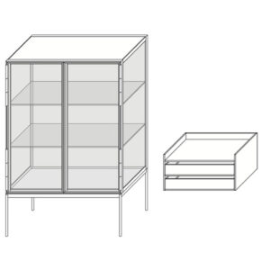 Vitrina Galerist + Cajonera Nogal +11.712,80 €